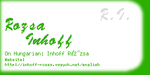 rozsa inhoff business card